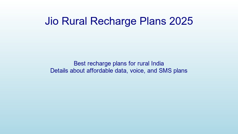 Top Jio Recharge Plans for Rural Areas in 2025 featured image